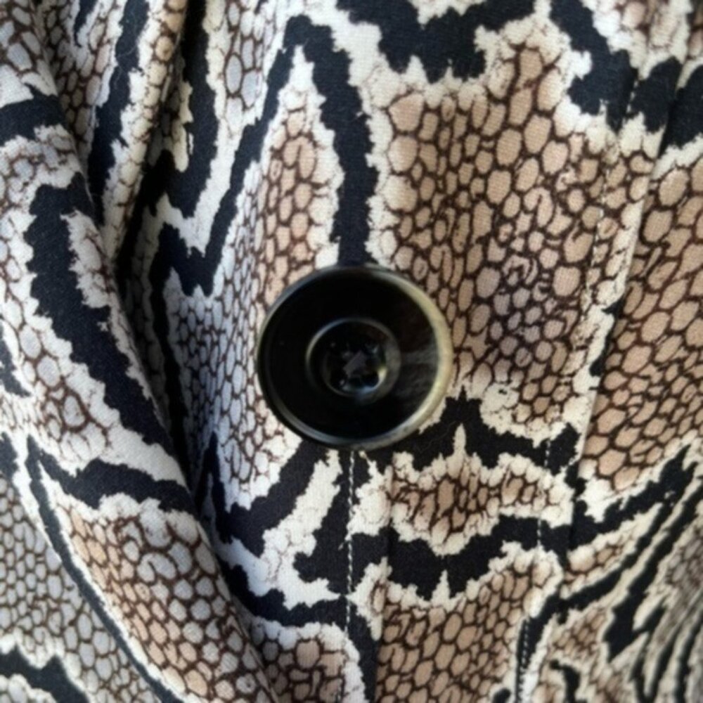 Cabi Python Snake Print Double Breasted Black Bro… - image 3